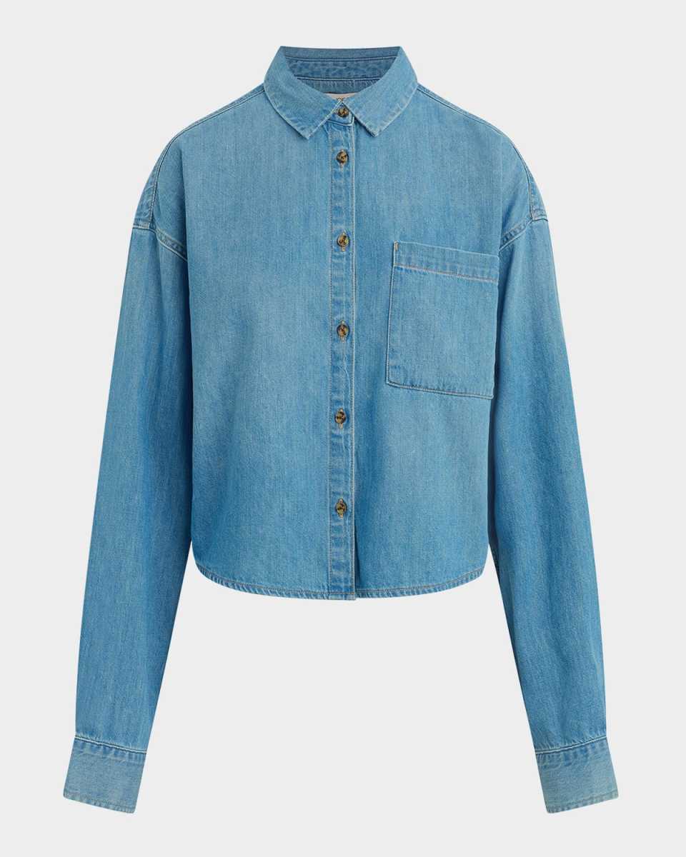 The Cropped Boyfriend Button-Down Shirt